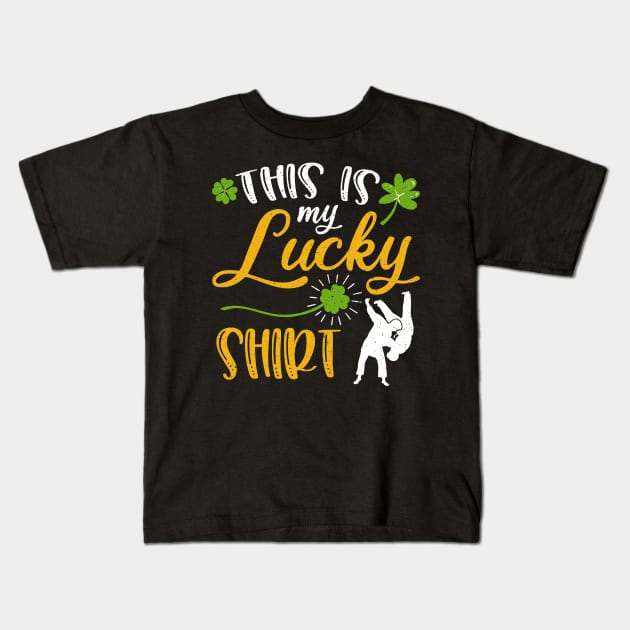 Judo This is My Lucky Shirt St Patrick's Day Kids T-Shirt by maximel19722